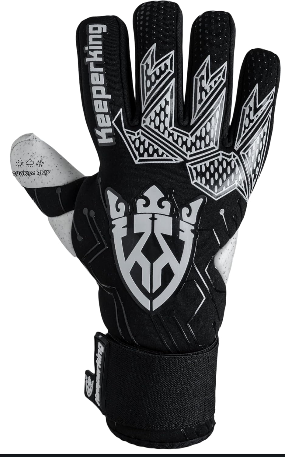 Keeperking Torwarthandschuhe für Erwachsene Fussballhandschuhe Herren Innennaht Profi Premier Grip 4