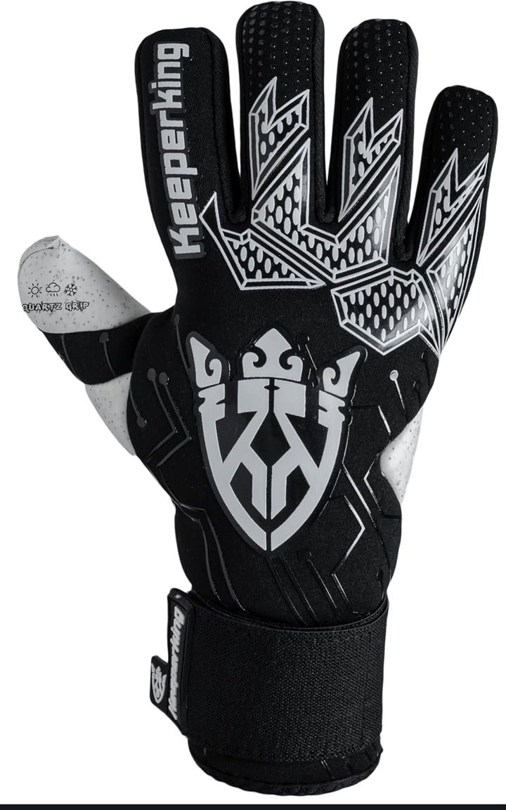Keeperking Torwarthandschuhe für Erwachsene Fussballhandschuhe Herren Innennaht Profi Premier Grip 4