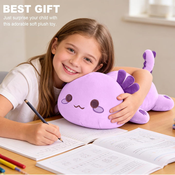 shownicer Plüschtier Axolotl Stofftier Kawaii Salamander Plüsch, Axolotl Kuscheltier Plüschkissen Sp