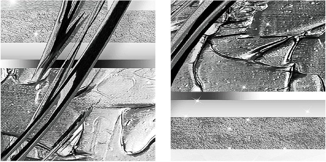 Runa Art Bild Abstrakt Wandbilder auf Vlies Leinwand 5 Teilig Wanddekoration Wohnzimmer Schlafzimmer