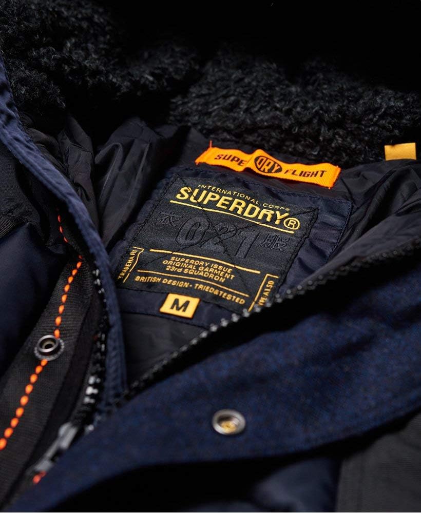 Superdry Herren Chinook Jacke Marineblau L