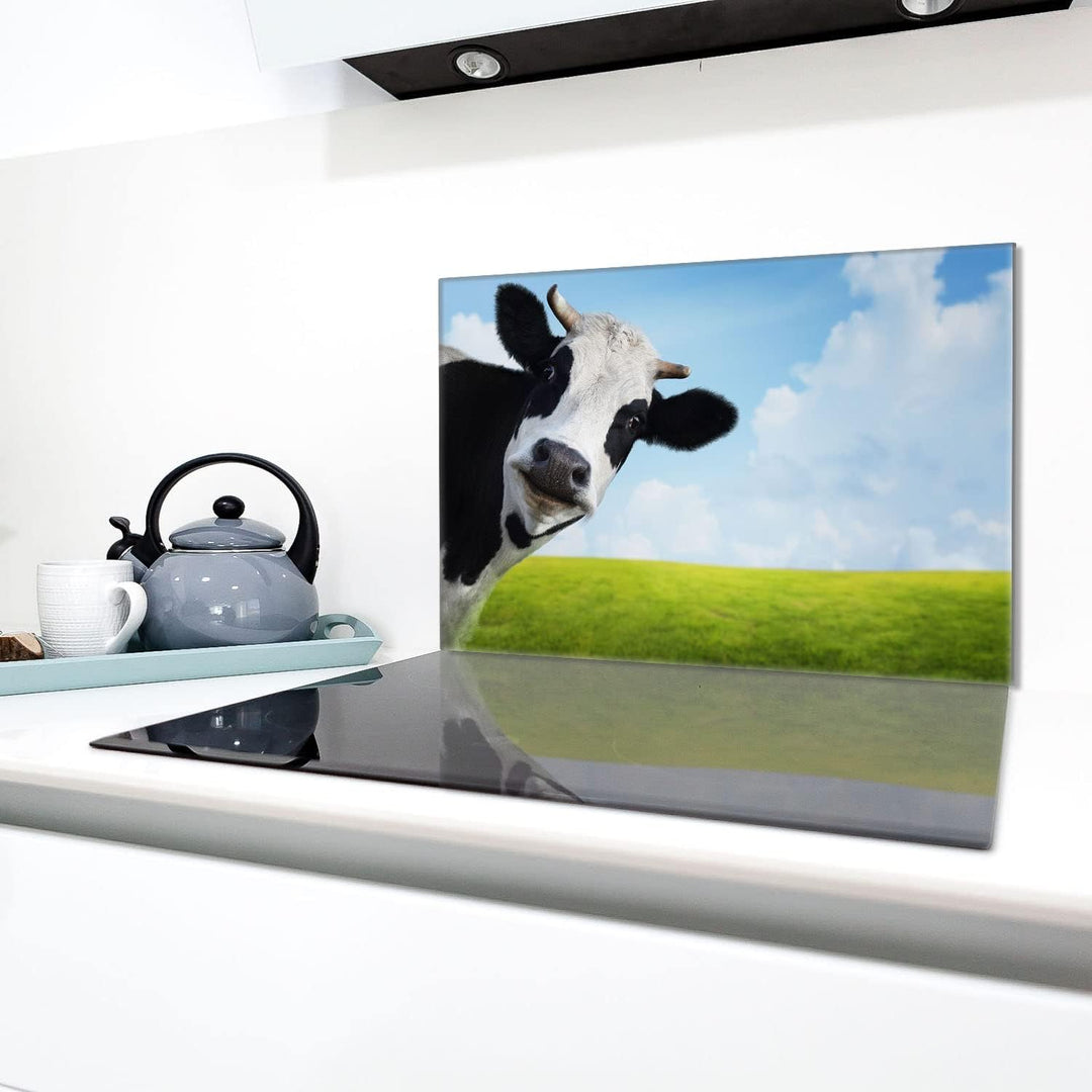 Herdabdeckplatte 80x52 cm 1-teilig Ceranfeldabdeckung Induktion Herdschutz Spritzschutz Glasplatte D