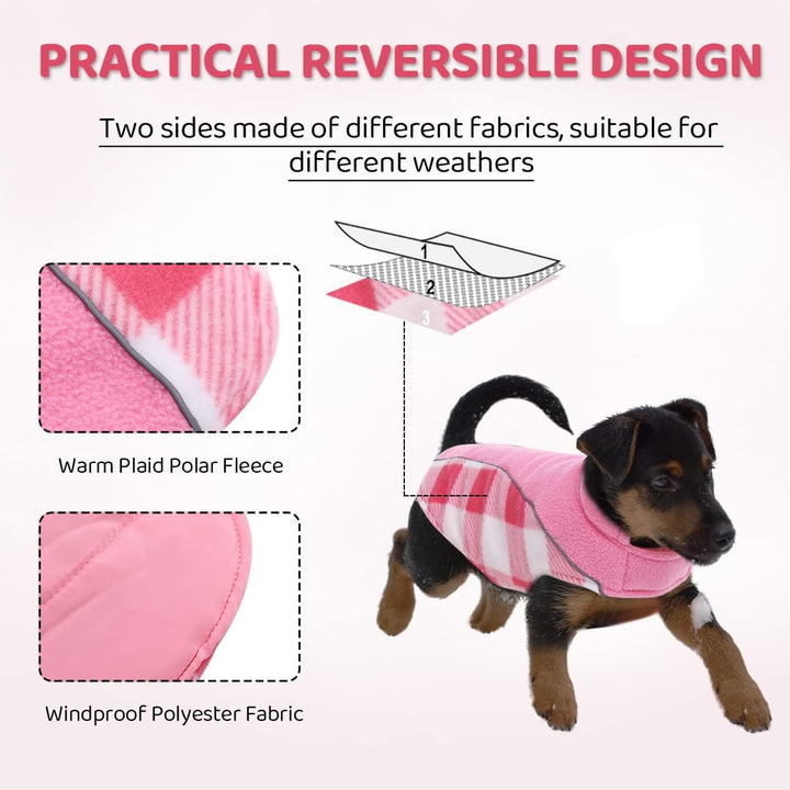 Warme Hundemantel Winter, Hundemantel mit Bauchschutz, Wintermantel für Hunde mit Reflektierend, Wen