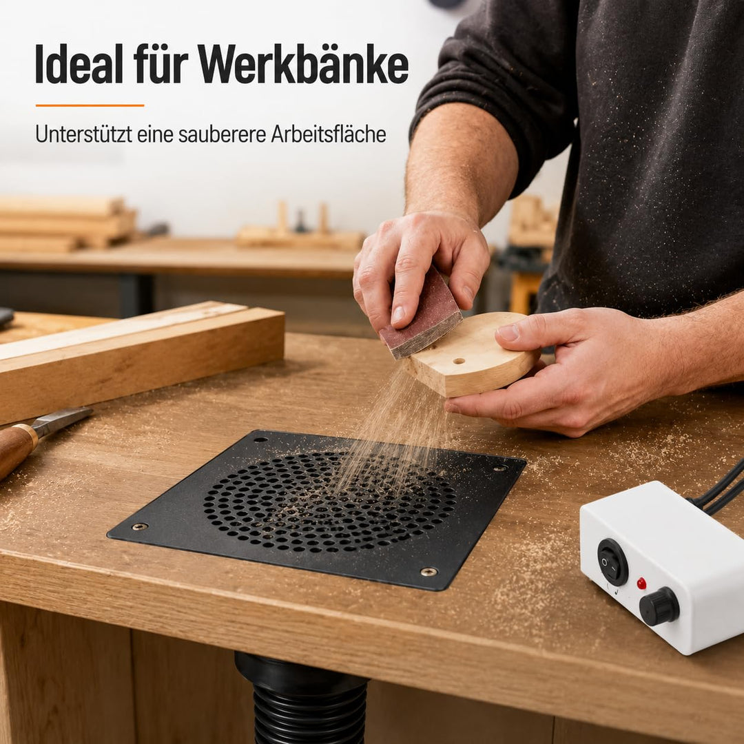 Desktop Nagelstaubsammler, Tisch-Einbau | ,inkl. 2 austauschbare Staubbeutel, für Nageldesigner und