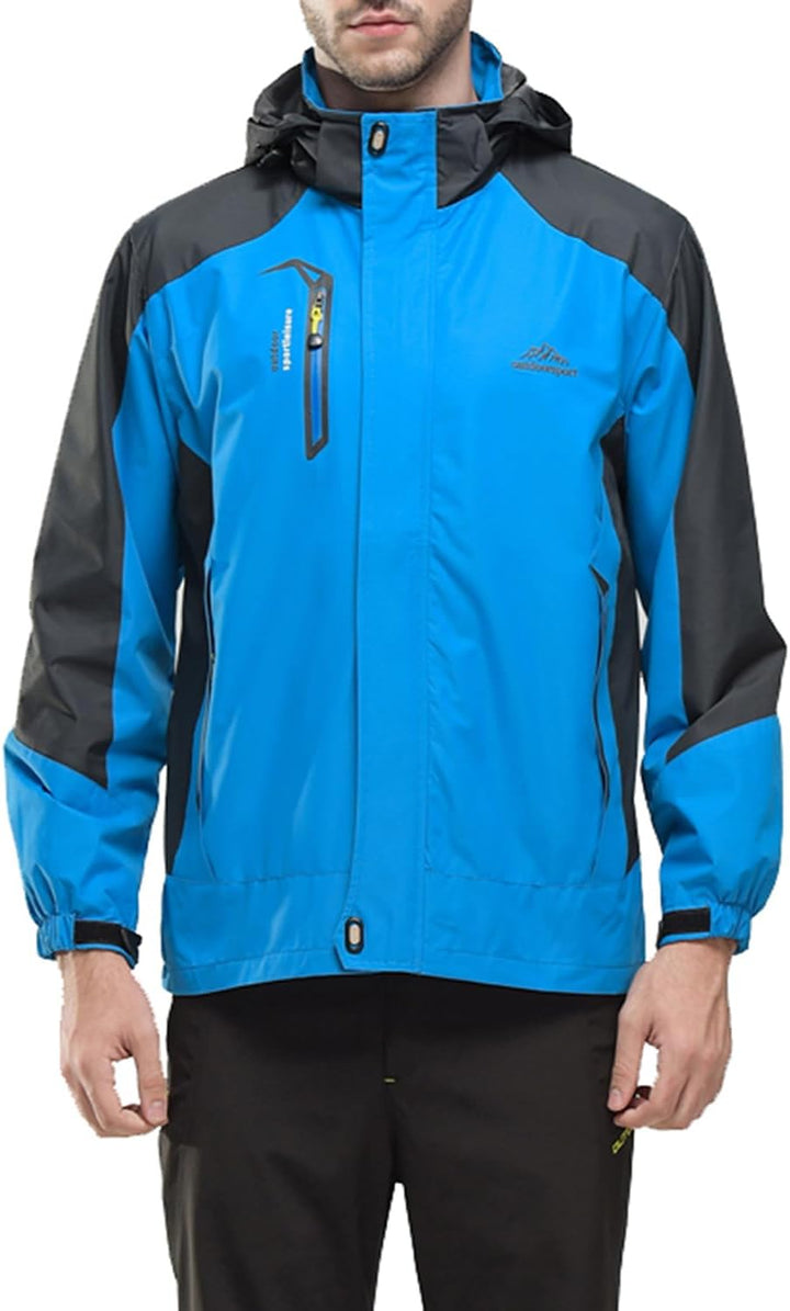YSENTO Herren Regenjacke Wasserdichte Outdoor Atmungsaktive Wandern Funktionelle Softshell Winddicht