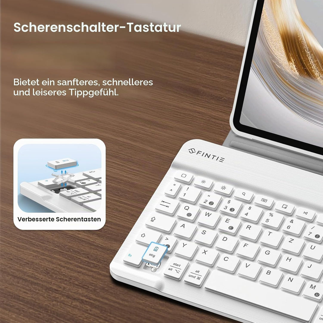 FINTIE Hülle mit Tastatur für iPad Air 11 Zoll M4/M3/M2 (2026/2025/2024), iPad Air 5./4. Gen 10,9 Zo