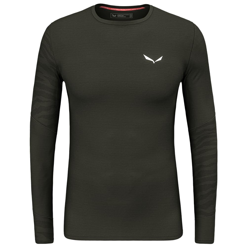 Salewa Cristallo Warm Alpine Merino Responsive Langarm-Baselayer Herren XL Dark Olive, XL Dark Olive