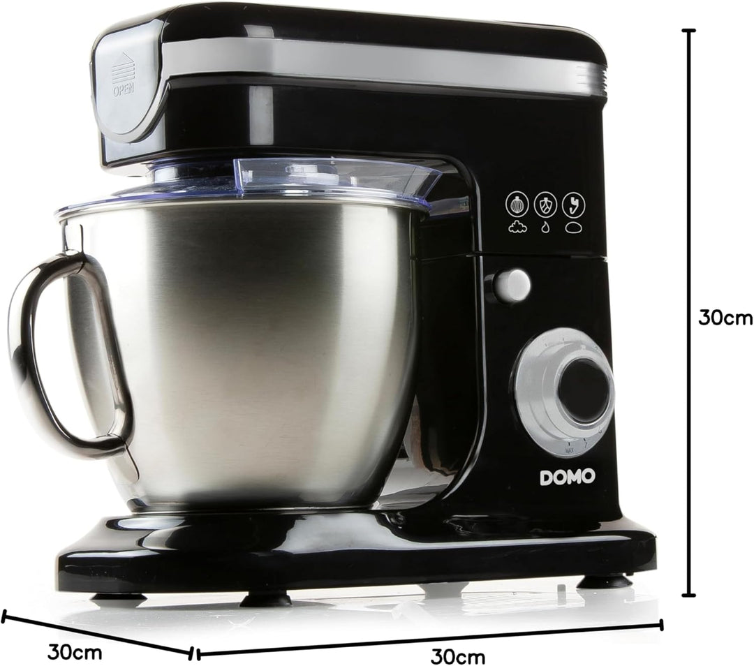 Domo DO1023KR Küchenmaschine 6 l - 1200 W - schwarz/silber