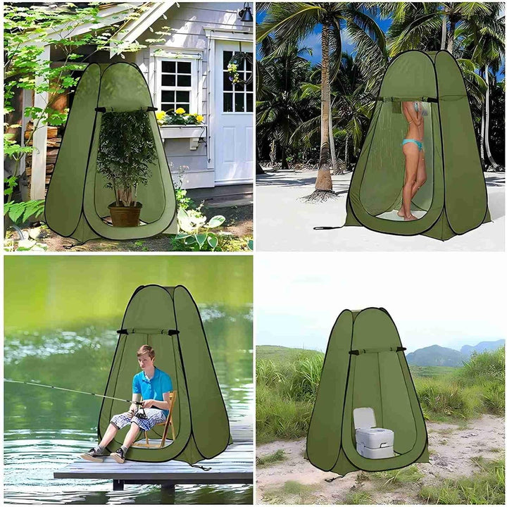 Pop Up Duschzelt Toilettenzelt Umkleidezelt Camping Privatsphäre Beistellzelt Grün, Grün