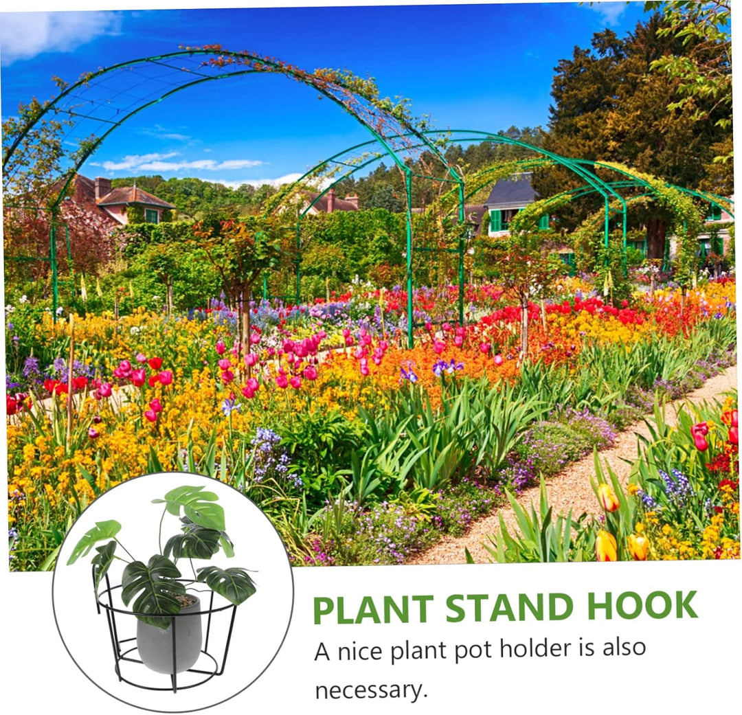 HEMOTON 2Pcs Eisengeländer Pflanzer Hängen Blumentopfhalter Balkon Pflanzenkörbe Bonsai Blumentopfha