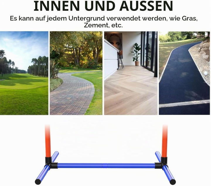Agility-Trainingsset für Hunde, Hindernisset mit Slalomstangen, Hundesport-Ausrüstung, für Grosse un