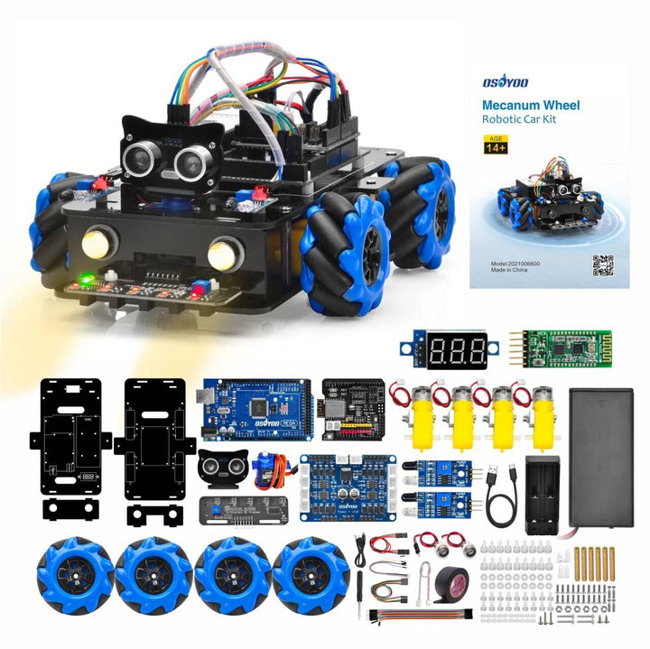 OSOYOO Omni-directinal Mecanum Wheel Robotic Car Kit für Arduino Raspberry Pi STEM Ferngesteuerte pä