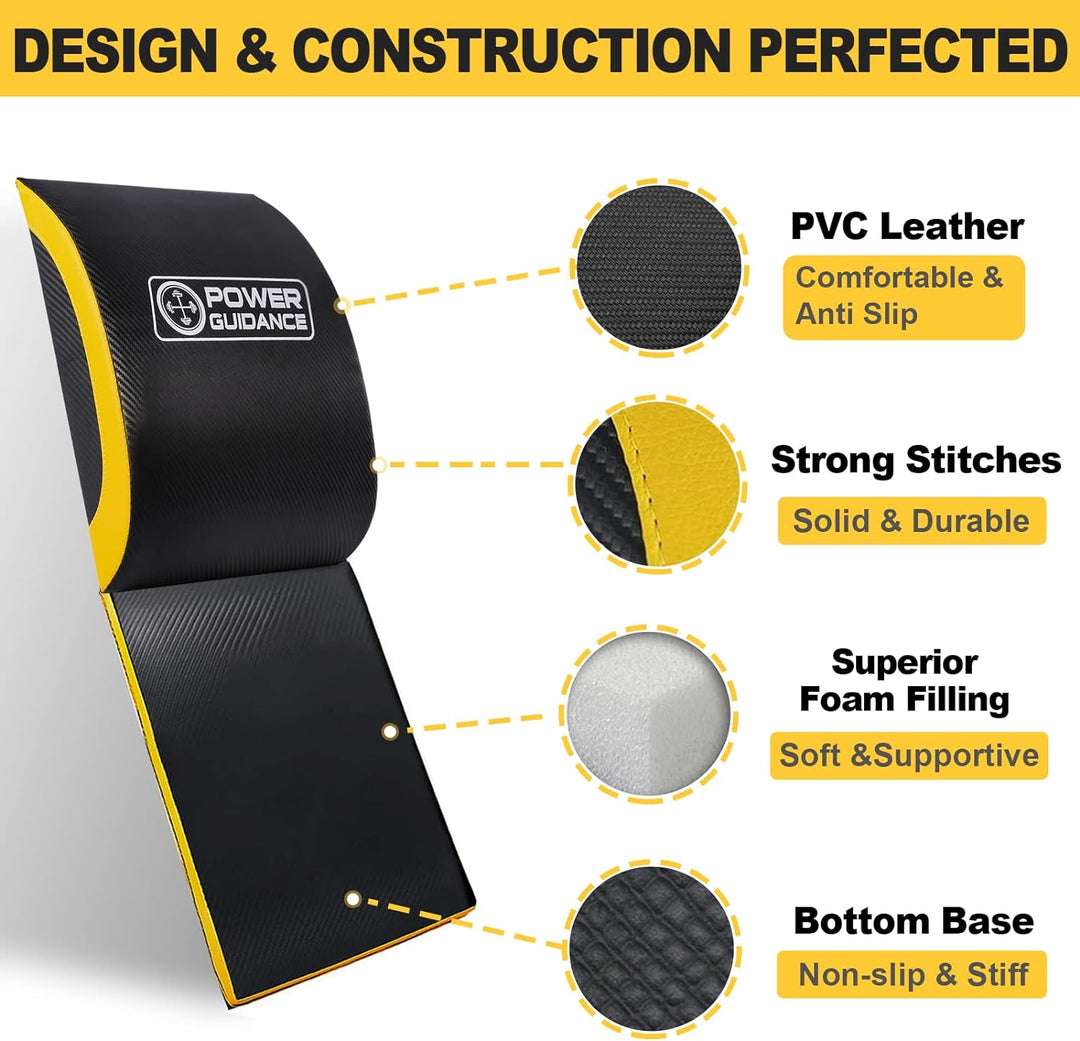 POWER GUIDANCE, Bauchmuskel-Matte，Ab Übung Matte Core Trainer，Sit-Up-Pad Bauch- und Rumpftrainer-Mat