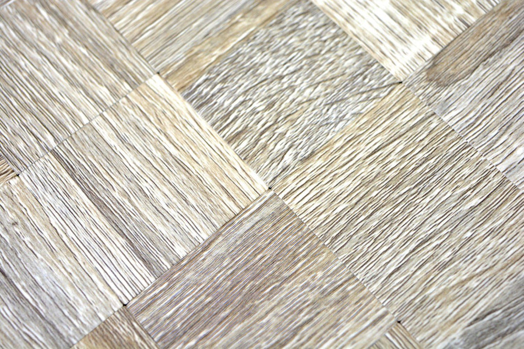 Mosaik Fliesen Mosaikfliesen Metallmosaik Kachel beige Holzoptik matt Küchenfliese WC Fliesenspiegel