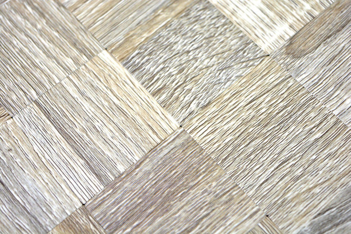 Mosaik Fliesen Mosaikfliesen Metallmosaik Kachel beige Holzoptik matt Küchenfliese WC Fliesenspiegel