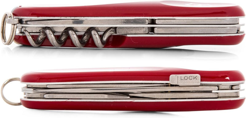 Victorinox Taschenmesser Evolution S101 (12 Funktionen: Feststellklinge, Korkenzieher) rot