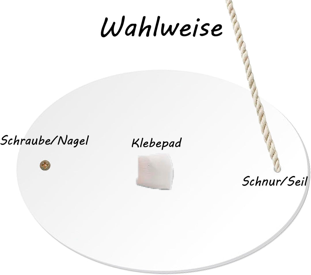 Türschild mit Name und Schriftartwahl/Kunststoff Oval 12,7 x 8,8 x 0,2 cm mit 2 Bohrungen (Elefant),