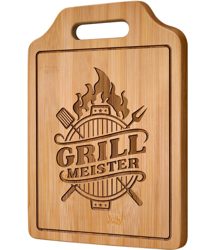 Grill Geschenke für Männer - Graviertes Bambus Schneidebrett, Geschenke für Männer Geburtstag Weihna