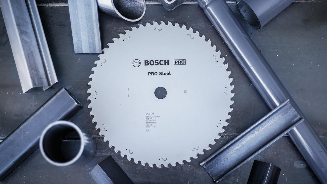 Bosch 1x PRO Steel Kreissägeblätter für kabelgebundene Kapp- und Gehrungssägen (für Stahl, Ø mm, Pro