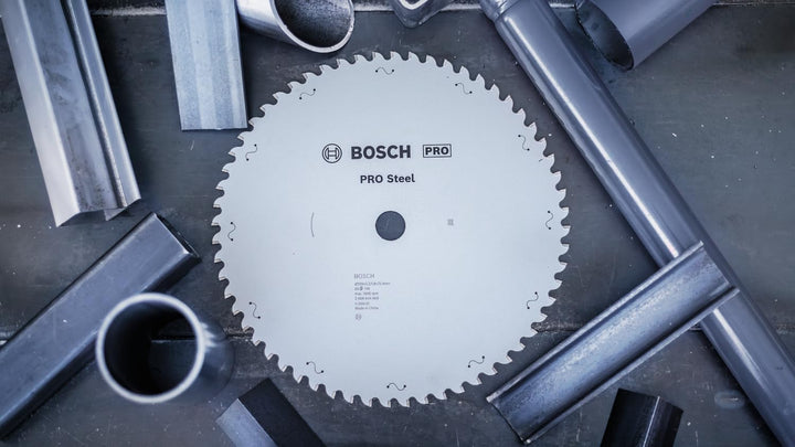 Bosch 1x PRO Steel Kreissägeblätter für kabelgebundene Kapp- und Gehrungssägen (für Stahl, Ø mm, Pro