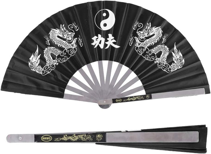 VGEBY1 Tai Chi Fächer, Faltbare Kung Fu Fan Edelstahl Fester Chinese Tai Chi Hand Fächer für Art Dek