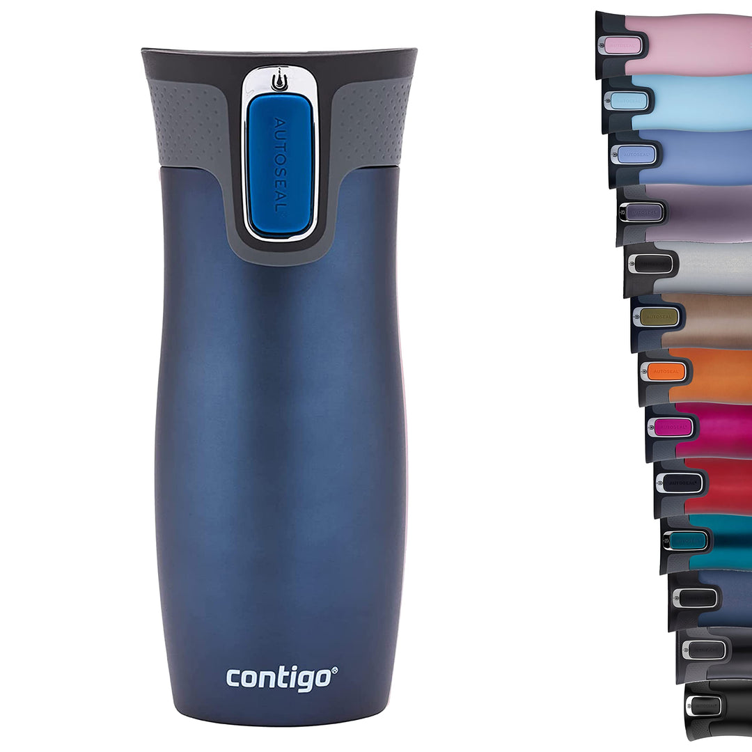 Contigo West Loop Autoseal Thermobecher, Edelstahl Isolierbecher, Kaffeebecher To Go, BPA frei, ausl