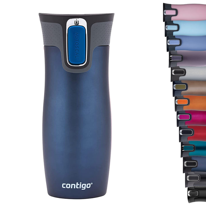 Contigo West Loop Autoseal Thermobecher, Edelstahl Isolierbecher, Kaffeebecher To Go, BPA frei, ausl