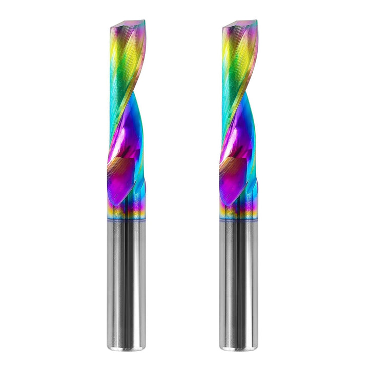 SpeTool 2 Stück Alu Fräser 6mm Schaft Einschneider Fräser VHM Fräser Schaftfräser Fräser Aluminium 2