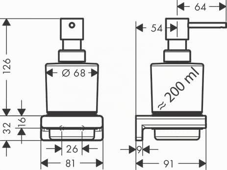 hansgrohe Seifenspender AddStoris, nachfüllbarer Seifendosierer für Flüssigseife und Lotion, Brushed