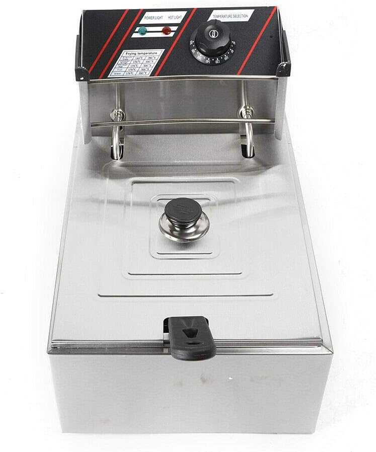Elektrische Friteuse Fritteuse 5.5L Edelstahl Gastro Kaltzone Fritose Deep Fryer Für Supermärkte Res