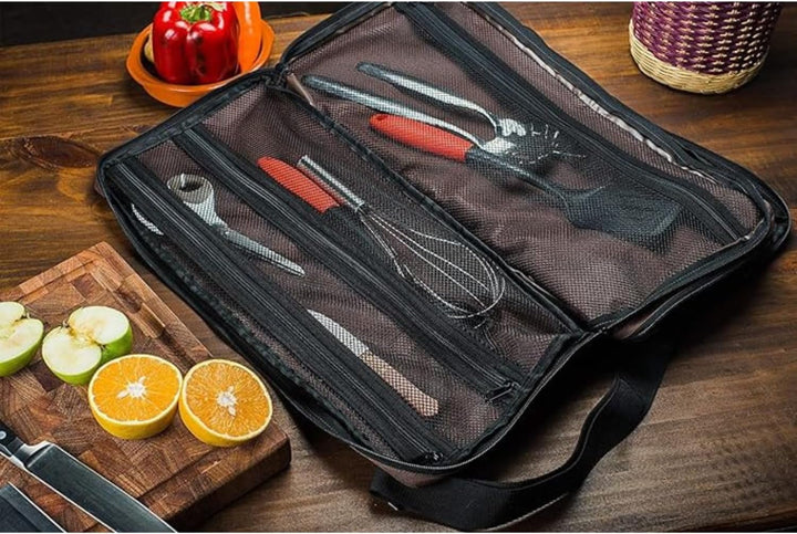 EVERPRIDE Messertasche mit 20 Taschen Braun, Braun