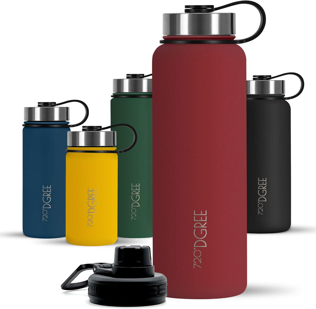 720°DGREE Edelstahl Trinkflasche “noLimit” – 1200ml - Auslaufsicher, Kohlensäure geeignet, BPA-Frei