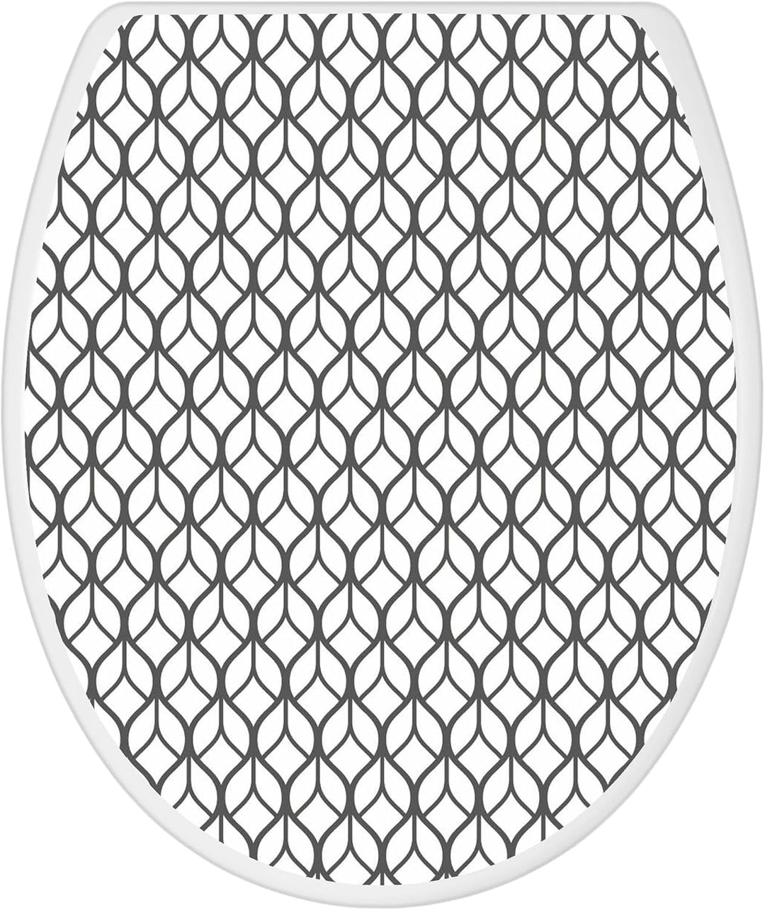 banjado Toilettendeckel mit Absenkautomatik 44,5x37cm - Soft Close Toilettensitz - WC Sitz mit Absen