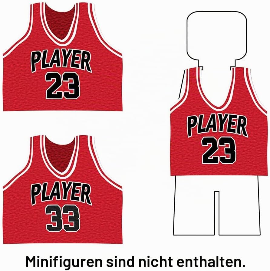Nicolababe Baustein Bildungsspielzeug - Basketballplatz Grundplatten und Sätze von 2 Basketballständ