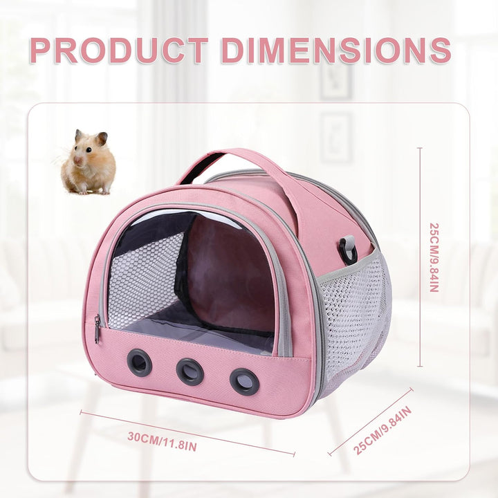 Kleintier-Transportbox Tragbare, atmungsaktive Transportbox für Meerschweinchen mit transparentem Fe
