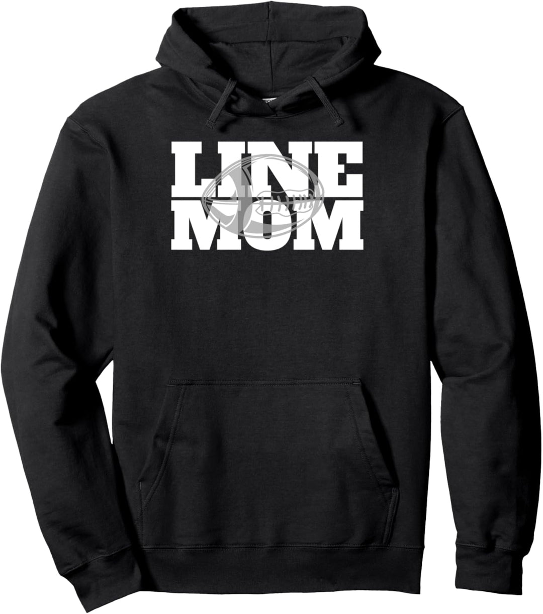 American Football Line Mom Spieler-Unterstützung Pullover Hoodie