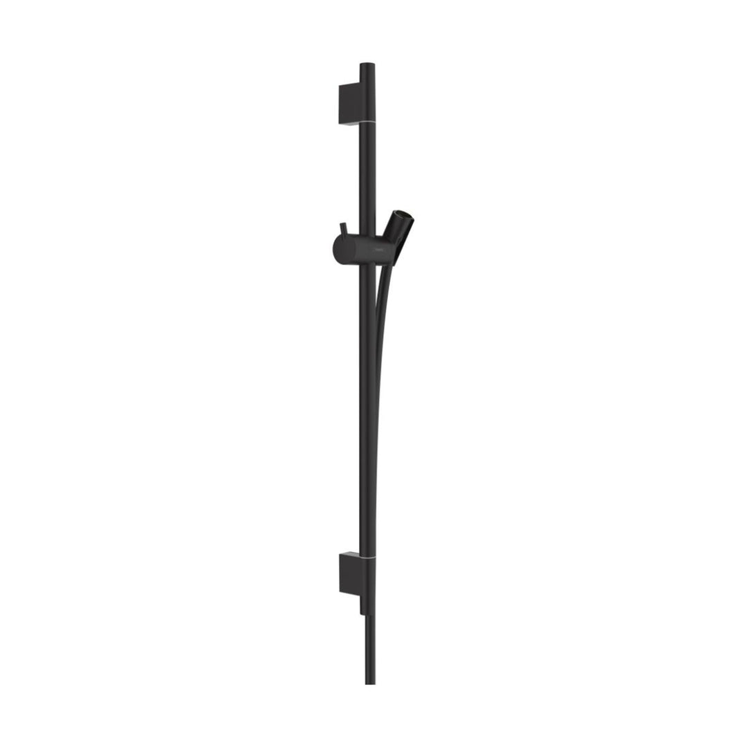 hansgrohe Duschstange Unica' S Puro 0,65m mit Brauseschlauch 1,60m, Mattschwarz Mattschwarz 0,65m Se