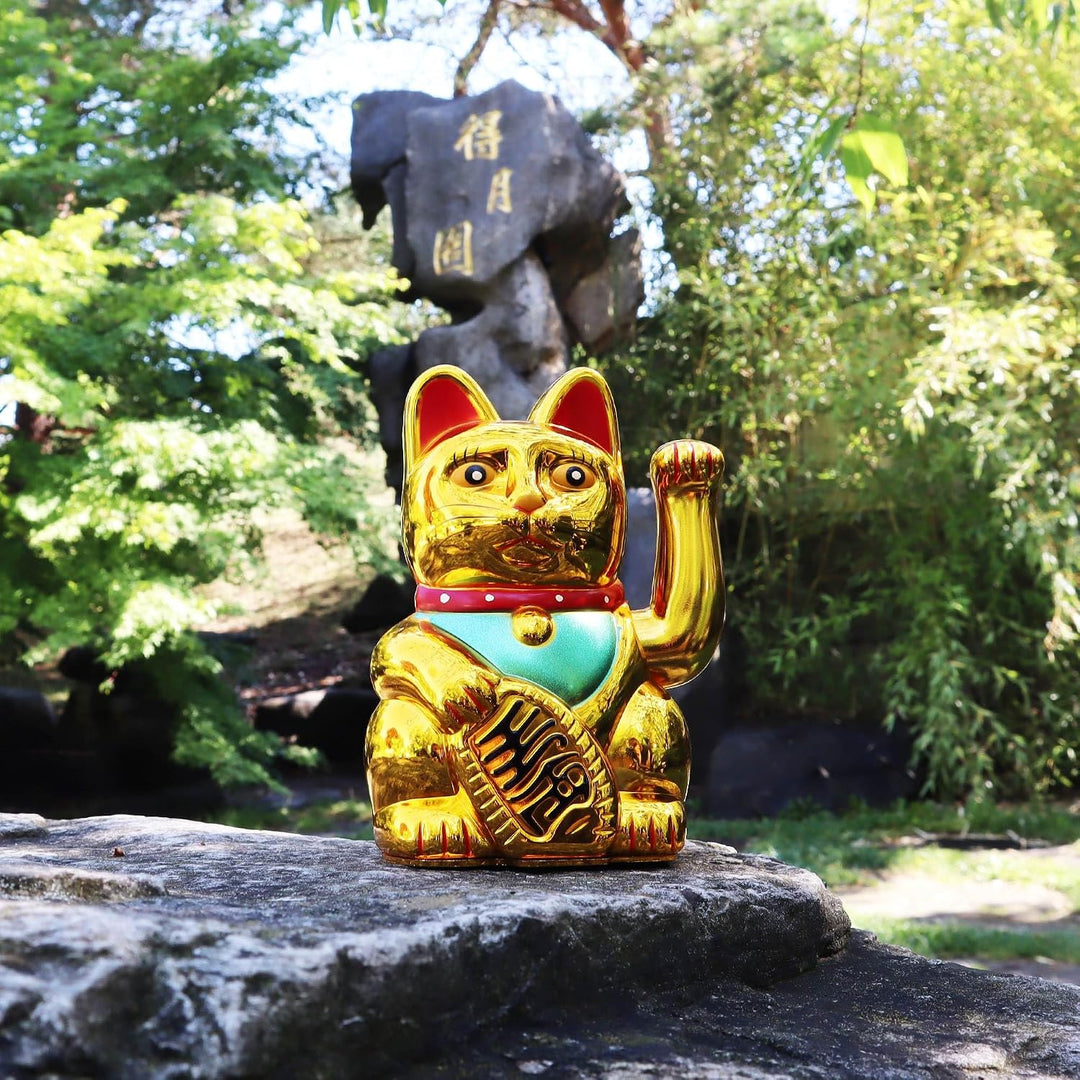 Freak Scene Glückskatze - Maneki-Neko - Winkekatze - 18 cm - Gold