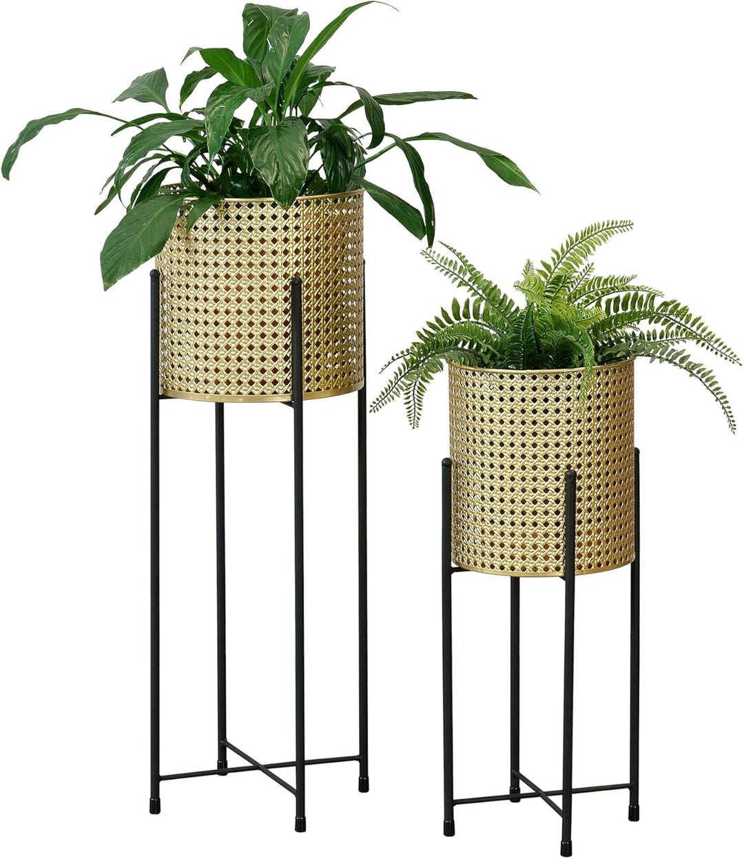 [en.casa] Pflanzständer im 2er Set Blumenständer aus Metall Blumentopf Ständer mit Übertopf Blumento