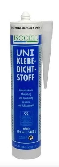 UNI MS Klebedichtstoff Dichtmasse Abdichtung Fassadenbahn (310ml Kartusche) schwarz