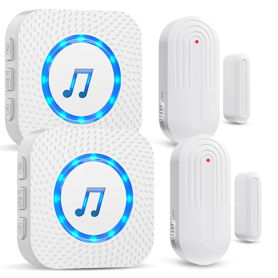 SanJie Tür Fenster Sensor,Türalarm Fensteralarm 150M/500FT Reichweite 55 Melodien auf 5 Volumes,Türs
