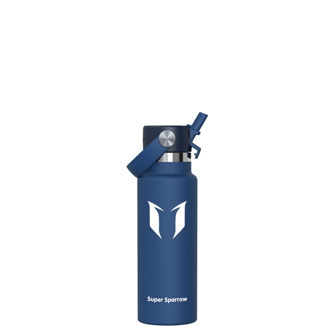 Super Sparrow Trinkflasche Edelstahl - Thermobecher - 350ml, 500ml, 750ml, 1L, 1.2L - FlipFlow Trink