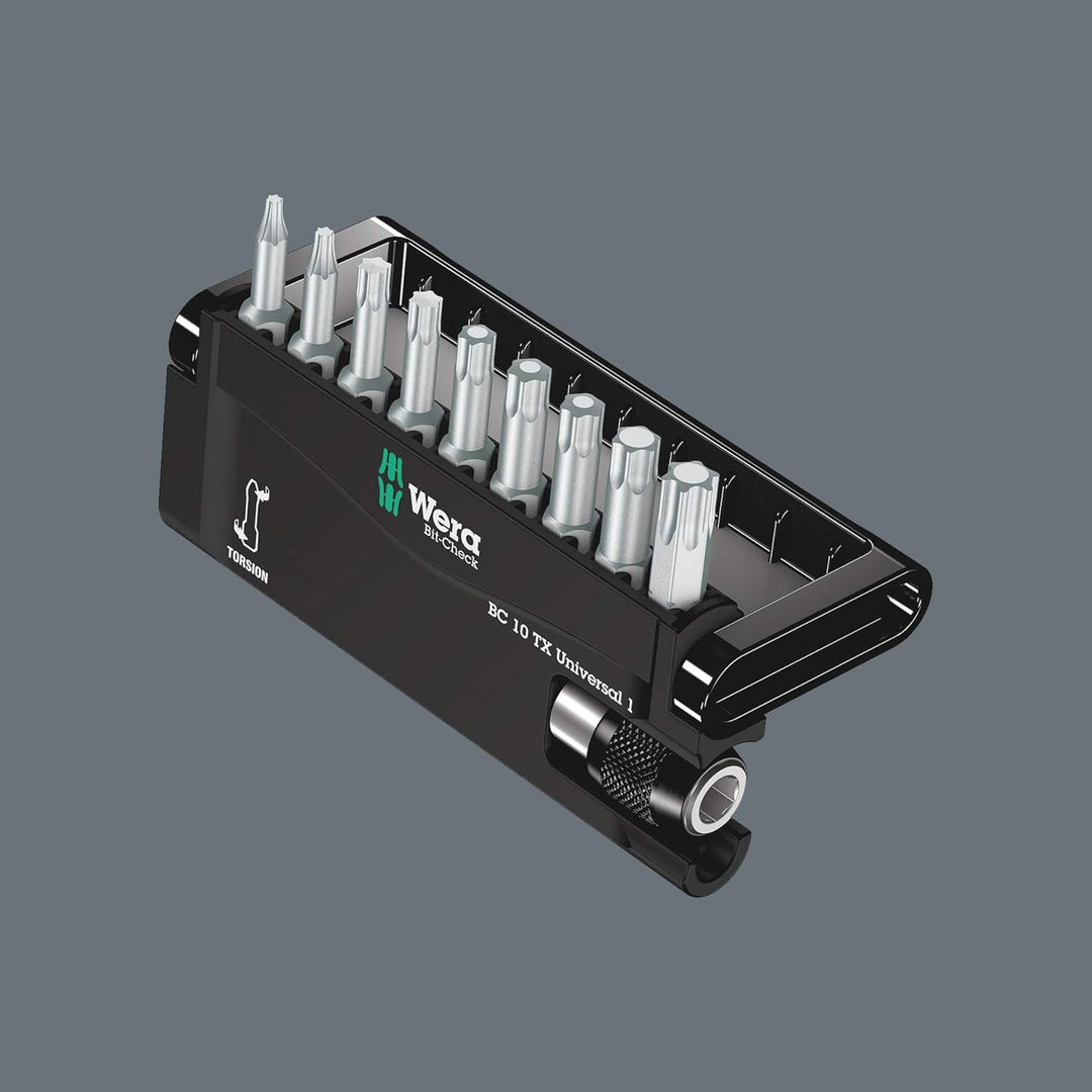 Wera Bit-Sortiment, Bit-Check 10 TX Universal 1, 10-teilig, 05056164001, Bit-Check 10 TX Universal 1