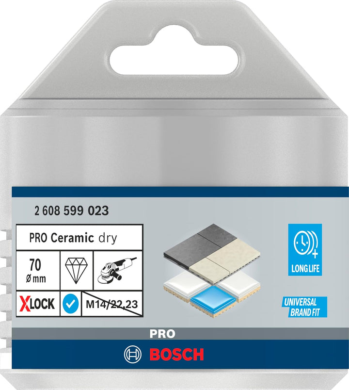 Bosch Professional 1x Diamanttrockenbohrer Best (für Keramik, X-LOCK, Dry Speed, Ø 70 mm, Arbeitslän