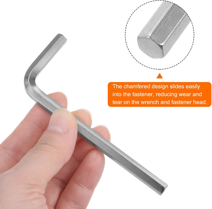 QUARKZMAN 20PCS Sechskantschlüssel 6mm L-Form Metrische Sechskantschlüssel aus Chrom-Vanadium-Stahl