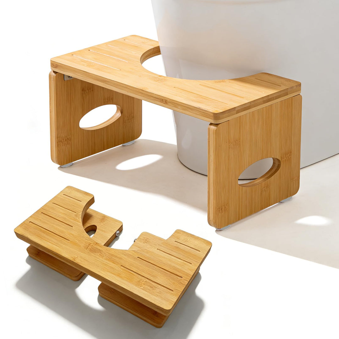 Toilettenhocker Erwachsene, Klappbarer Toilettenhocker, Klappbar Toilettenhocker, Klohocker Holz Für