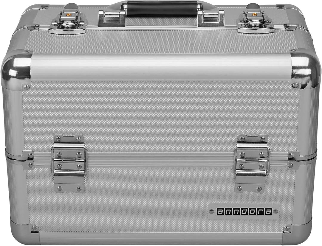 anndora Beauty Case Kosmetikkoffer - Stilvoller Schmuckkoffer, Schminkkoffer mit robustem Aluminiumr