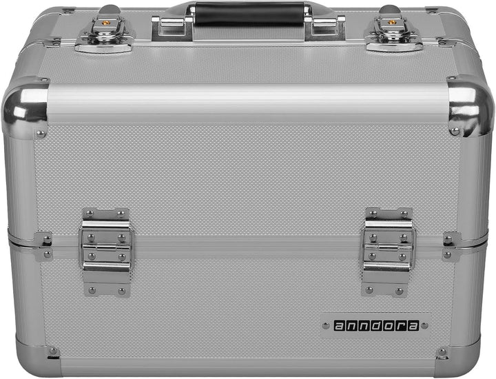 anndora Beauty Case Kosmetikkoffer - Stilvoller Schmuckkoffer, Schminkkoffer mit robustem Aluminiumr