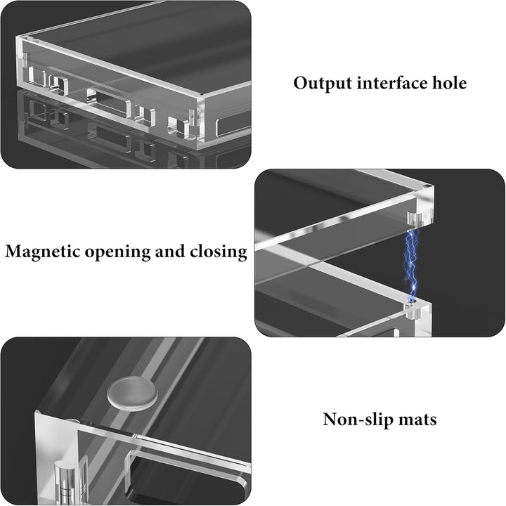 Geekria Audio Samplers Clear Acrylic Case Protector, Magnetic Closing Dust Cover, Compatible with Te