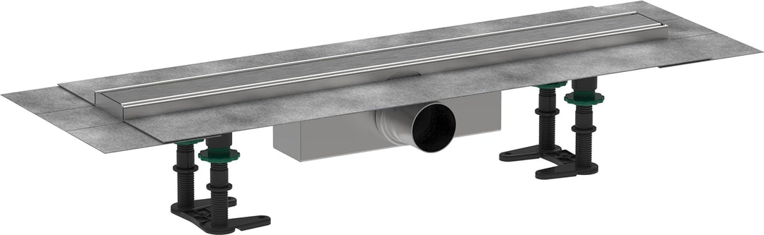 hansgrohe 56174800 RainDrain Compact Duschrinne 600 für Standardinstallation Edelstahl gebürstet Kom